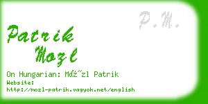 patrik mozl business card